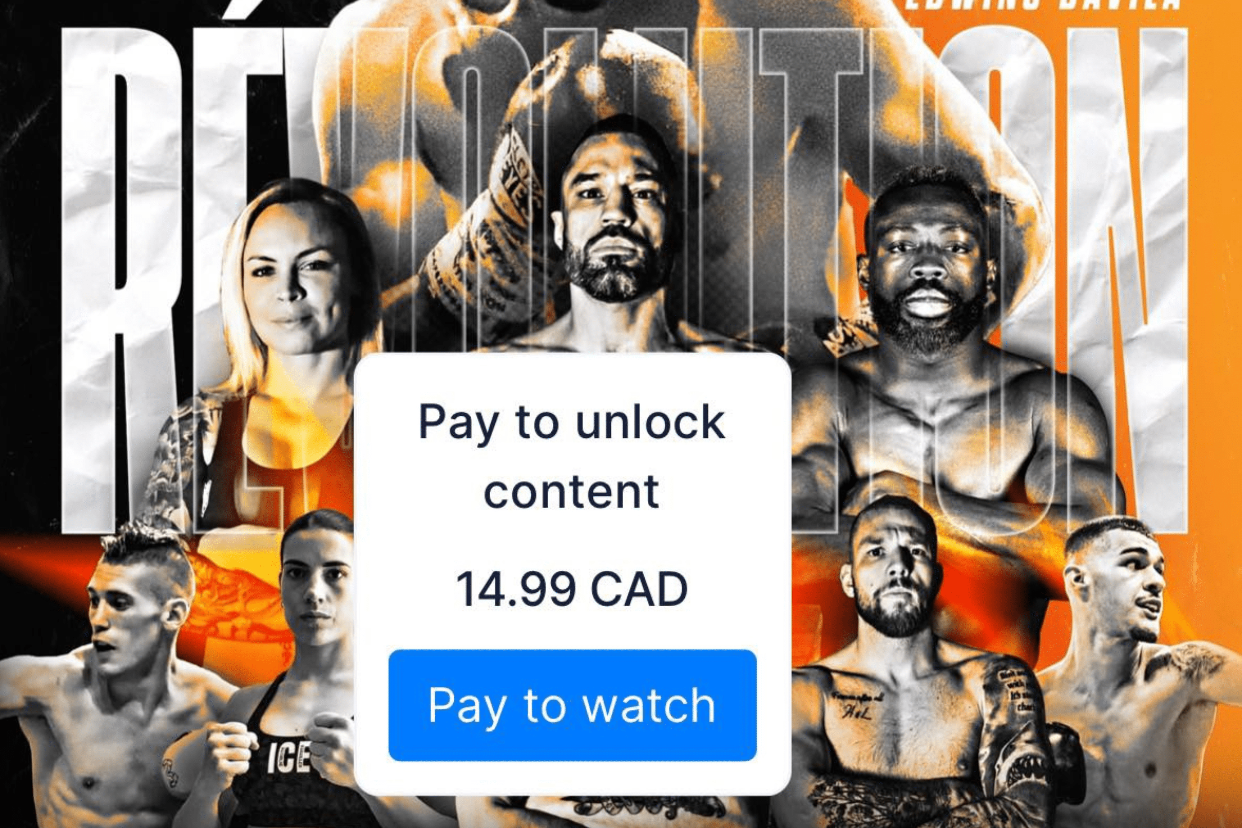 Diffusion streaming du gala Révolution sur Fighto - Canada Fighting