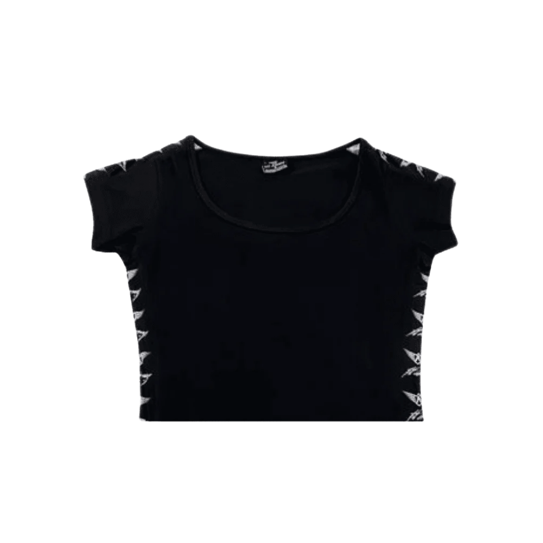 Crop top manches courtes NIRVA - Canada Fighting Vetements