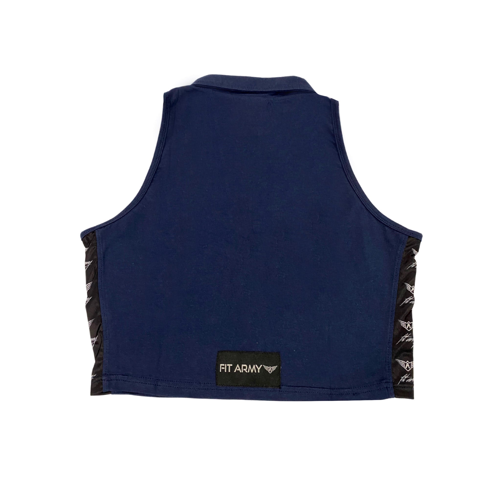 Diva collar zipper crop top - Canada Fighting Vetements