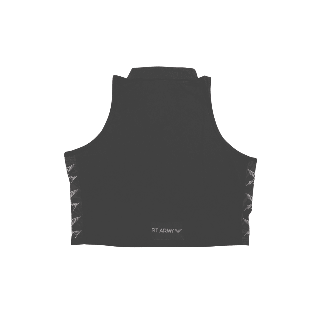 Fit Army - Diva collar zipper crop top - Canada Fighting Vetements