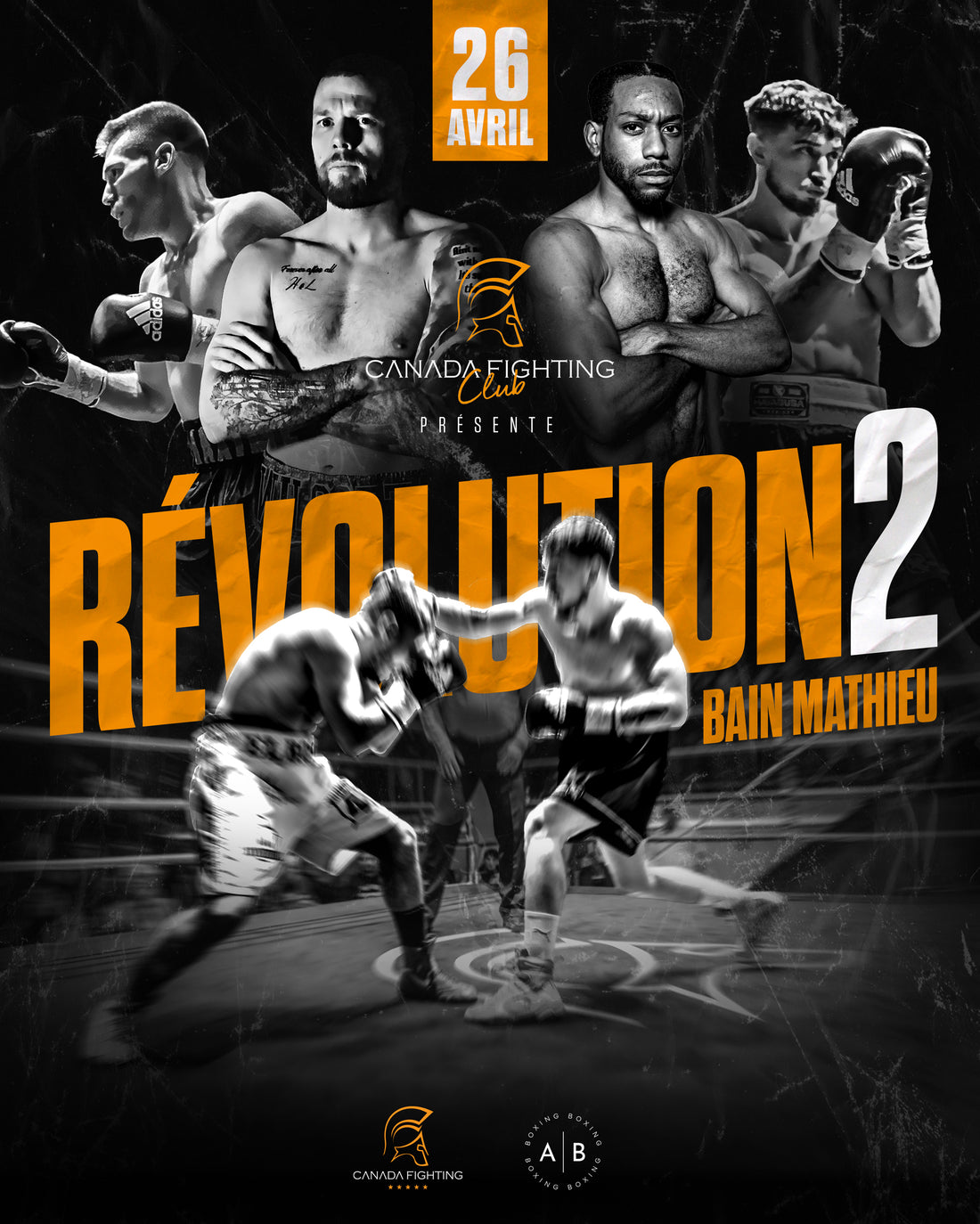 Gala de Boxe Révolution 2 au Bain Mathieu présenté par Canada Fighting Club