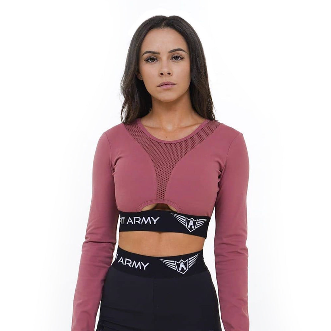 Aphrodite long sleeve crop top-Clothes-Fit Army-XS-Canada Fighting