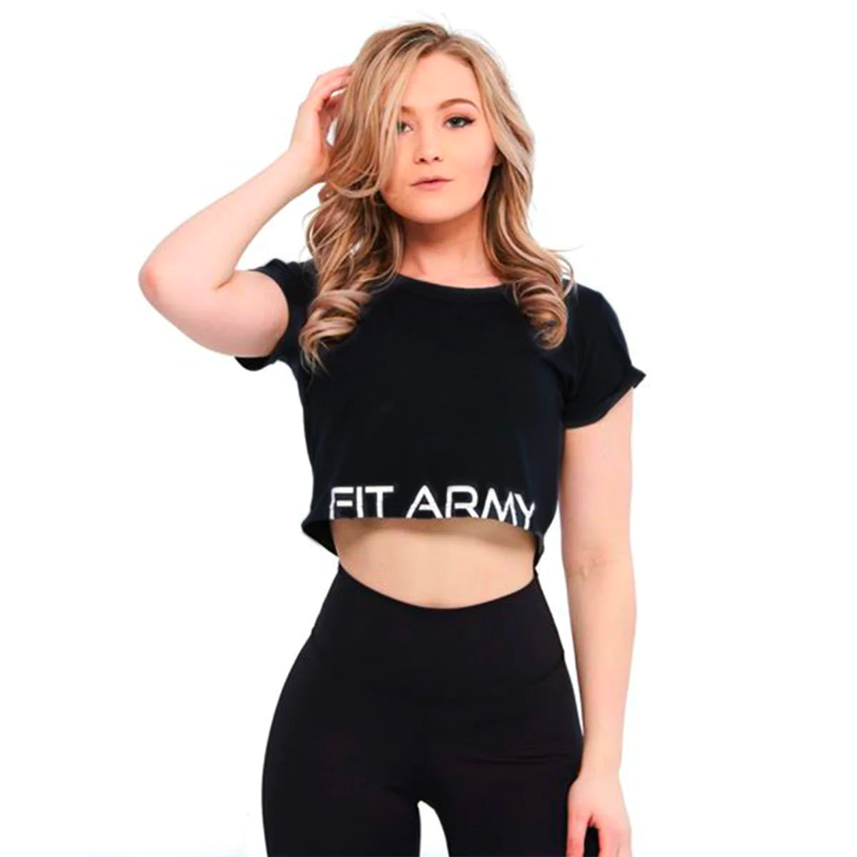 Crop top manches courtes-Vetements-Fit Army-XS-Canada Fighting