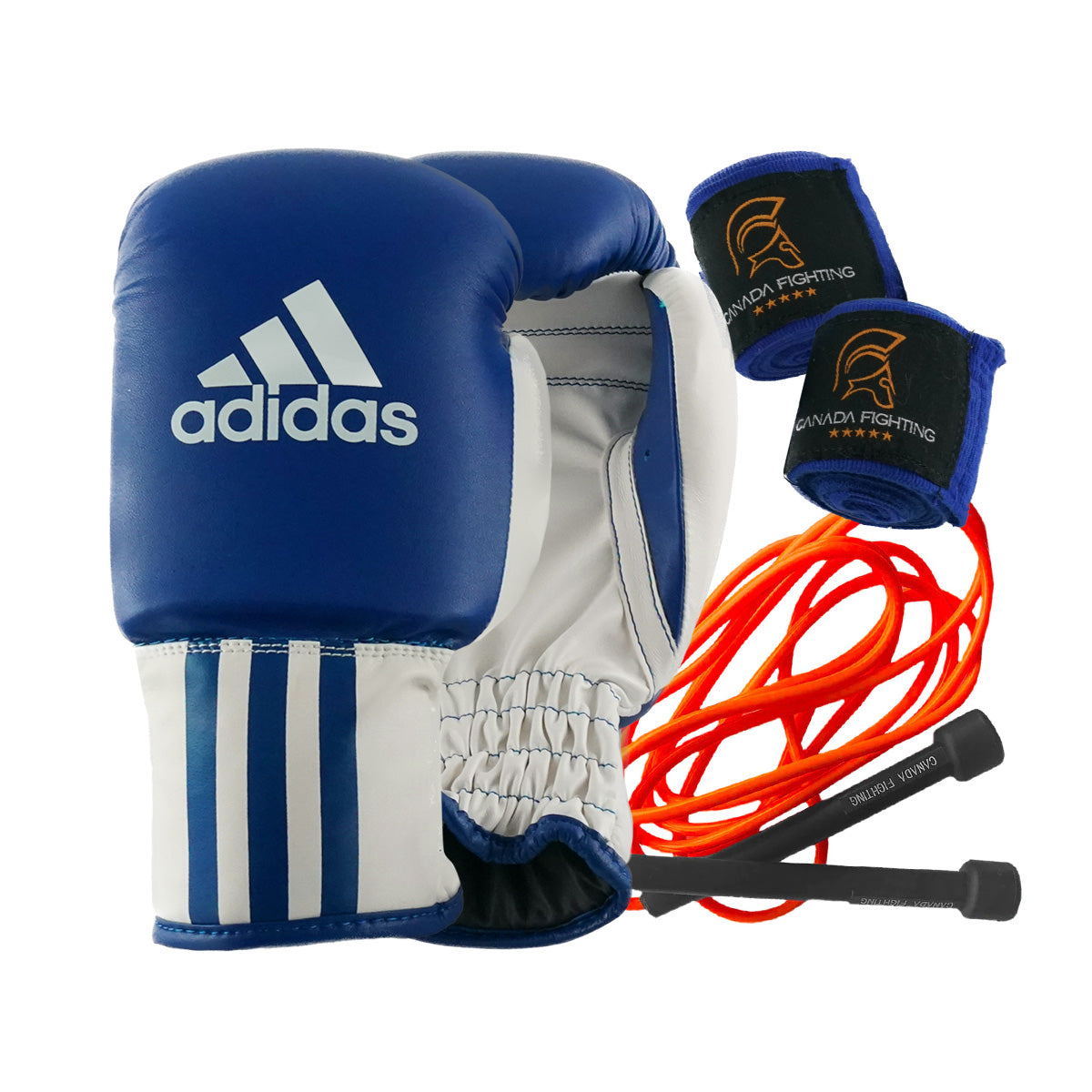 Kit de boxe Canada Fighting - Gants, corde et bandages - Junior-Accessoires-Canada Fighting®-Kit Junior-Canada Fighting