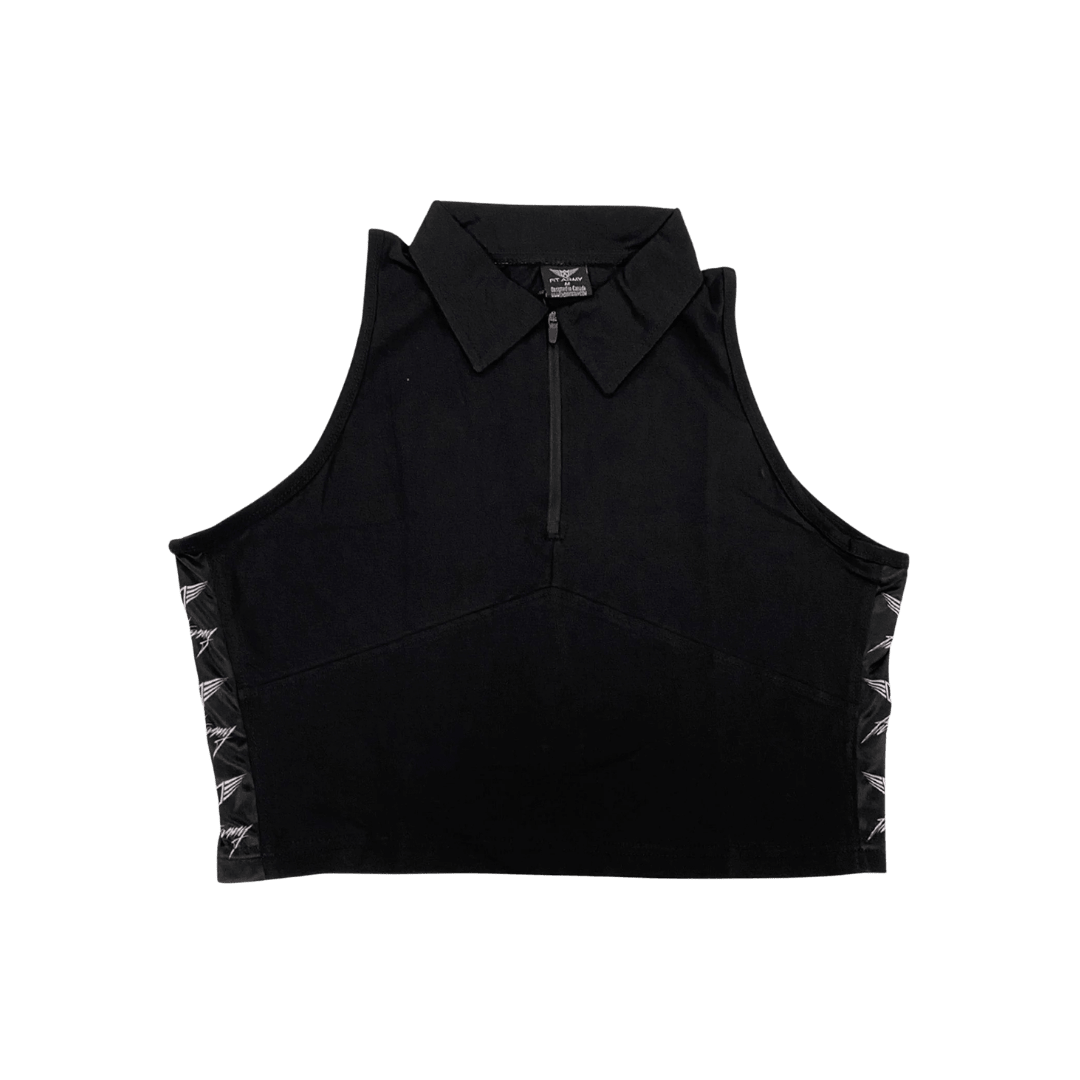 Fit Army - Diva collar zipper crop top - Canada Fighting Vetements